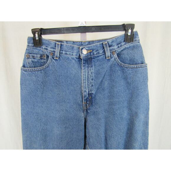 Levi's 550 12 Mis Blue Jean Denim Pants Relaxed Fit Tapered Leg Barrel Leg VTG - Picture 3 of 7